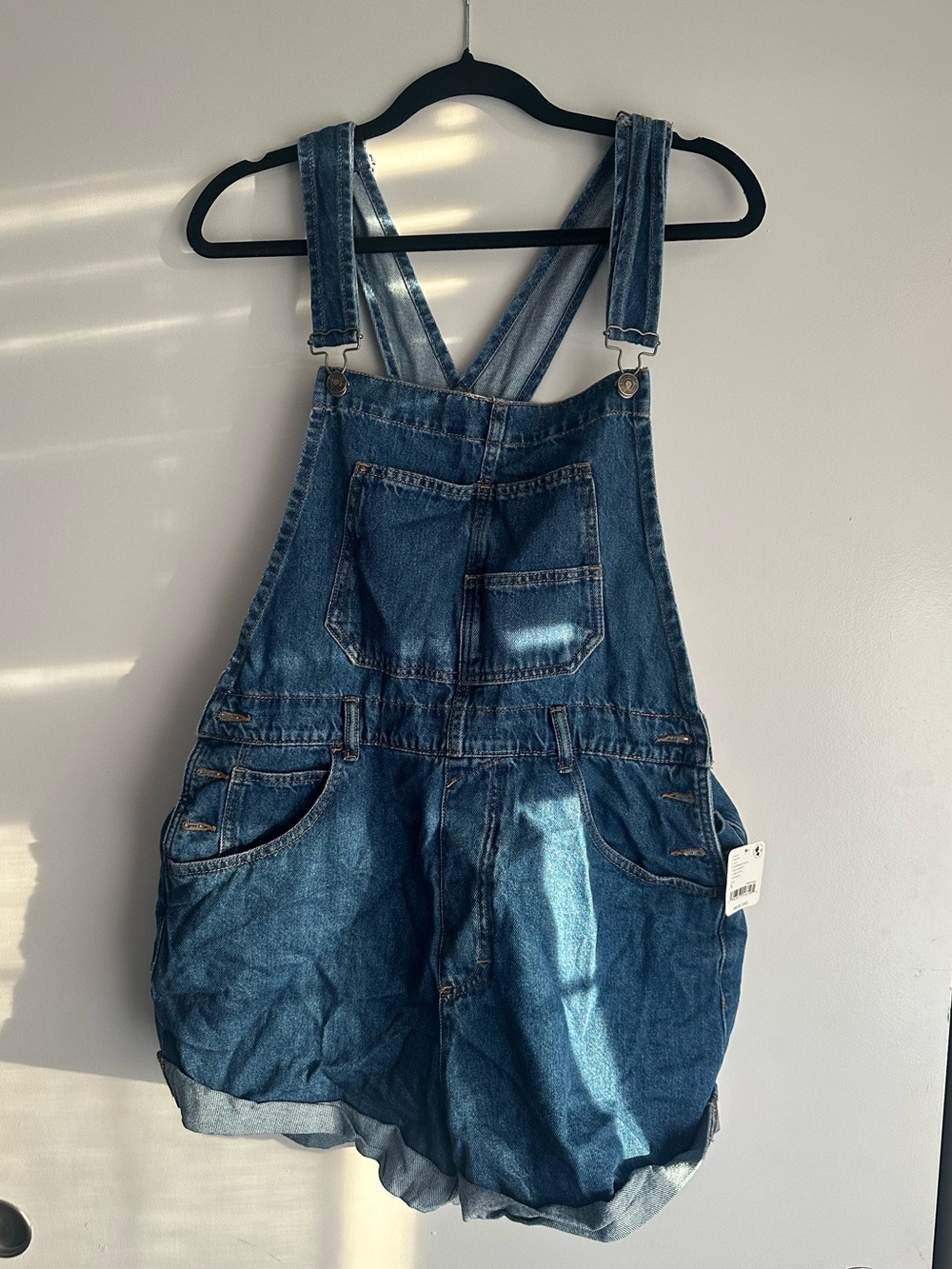 Free People Denim Short Overalls